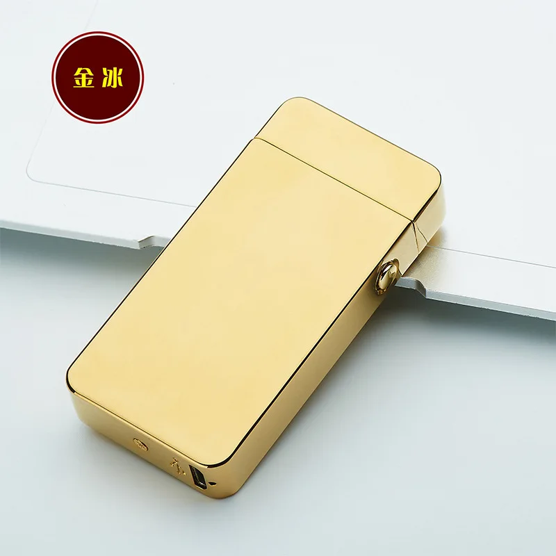 Двойной дуга USB Электрический металлический беспламенный фонарь перезаряжаемый ветрозащитный более легкий импульс крест Ligthers курительная Зажигалка 15 цветов