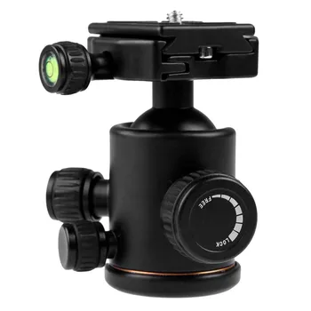 

360 Degree Fluid Rotation Tripod Ball Head with Quick Release Plate Head Camera Tripod for Canon 5D markII III Rebel T6 Nikon