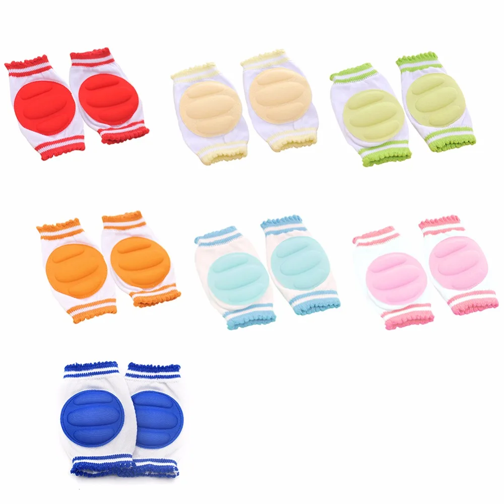 

2019 New In Baby Knee Pads Infant Toddlers Kneepads Protector Children Leg Warmers Safety Crawling Elbow Cushion Baby Kneecap