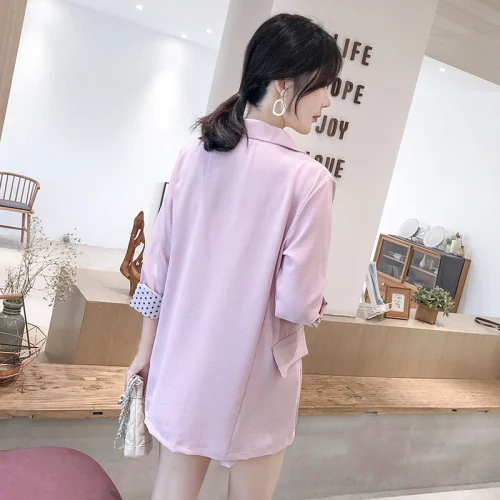 Temperament Button Two Pieces Spring Chic Casual Shorts For Women Suit Female