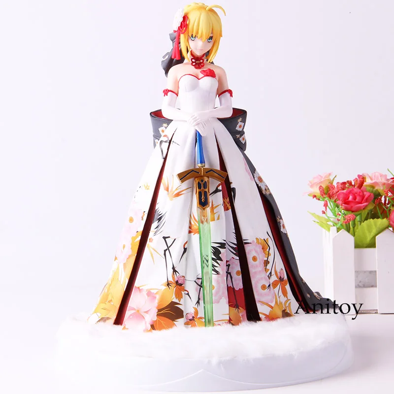 

Altria Pendragon Fate Stay Night Saber Alter Figure Action PVC Collection Model Toys with LED Base