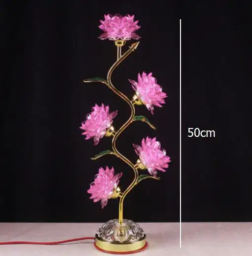 Красочный лотос лампа ночник перед Буддой для Светодиодный длинный свет настольные лампы Z16446
