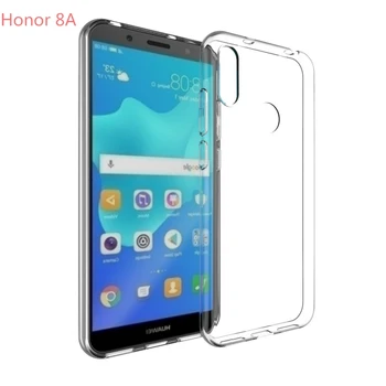 

100pcs/lot transparent smooth Soft TPU Cover Case For Huawei Honor 8A