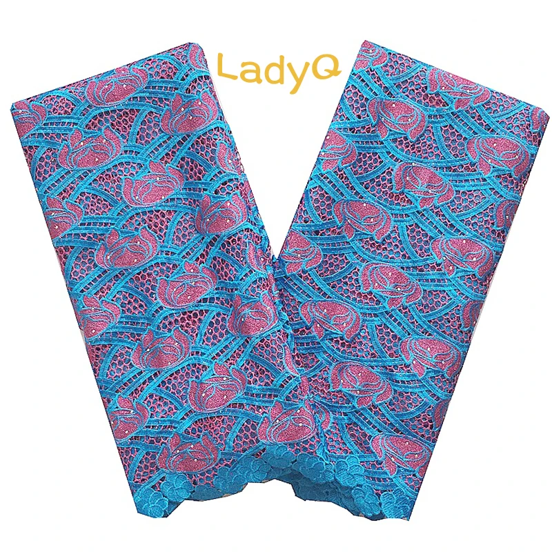 

LadyQ African Cord Lace Fabrics 100% Polyester Materials Nigerian Lace Fabrics White Indian Fabric African Lace Fabric 2018
