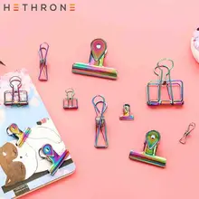 Hethrone Kawaii красочные многофункциональная металлическая Бумага зажимы зажим для бумаги для фото сообщение заказа билетов файловая Закладка офисные Весна Memo C