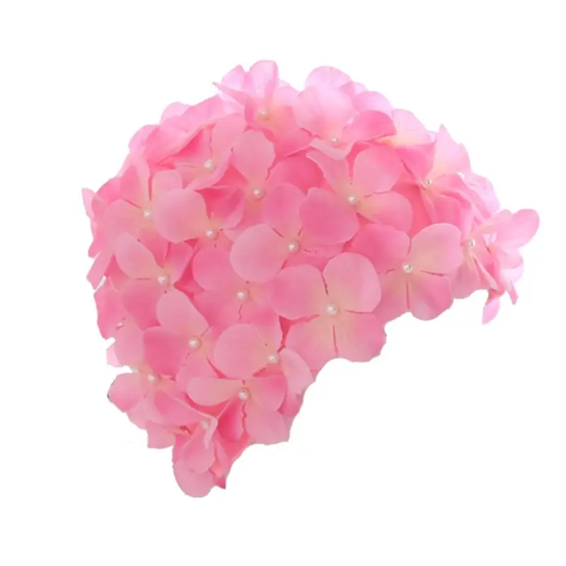 

Cute Adult Swimming Cap Creative 3D Flowers Waterproof Protect Ears Cover Soft Nylon Lightweight Unisex Swim Accessory