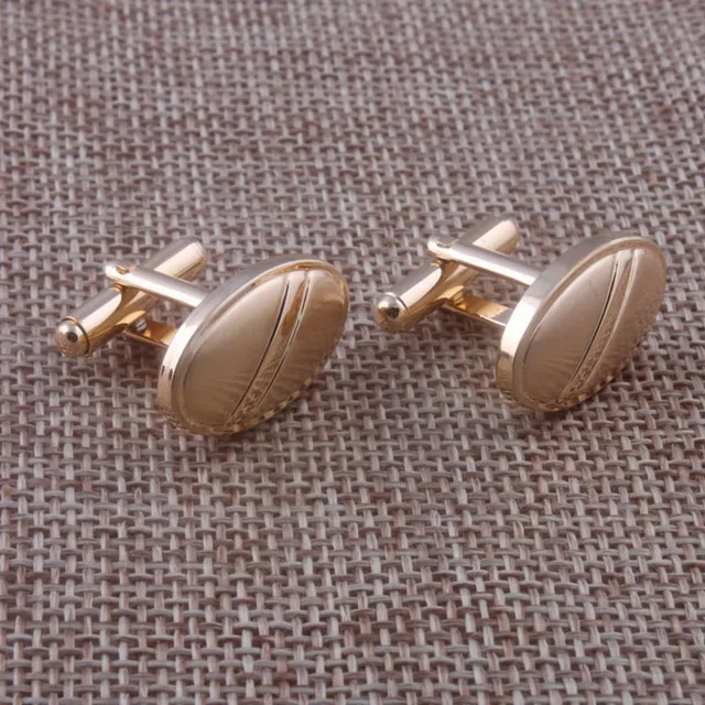 Buy High quality New Mens Cufflink Gold Copper Cufflinks with Black Enamel from