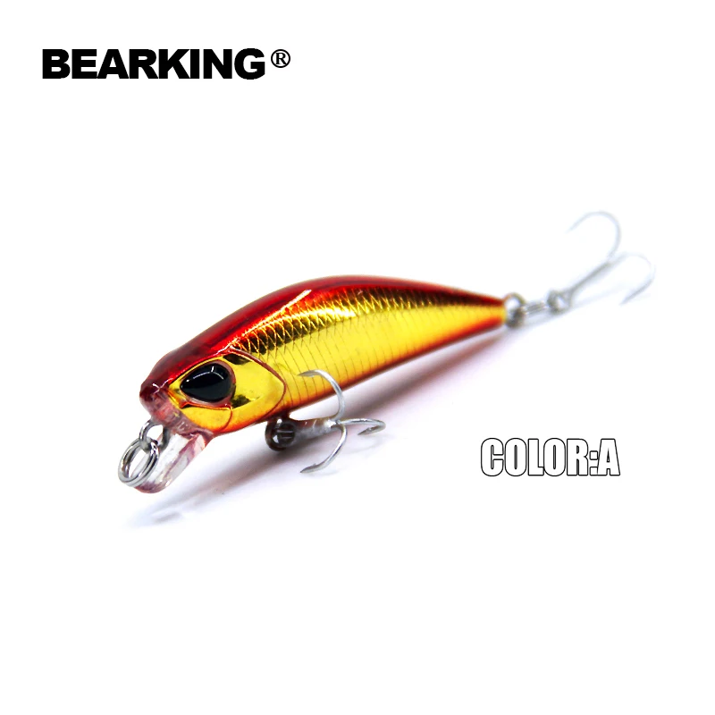

Bearking Fishing tackle Hot model 5pcs/lot fishing lures, 10 colors for choose,minnow 42mm 2.8g, sinking 0.3-0.6m,free shipping