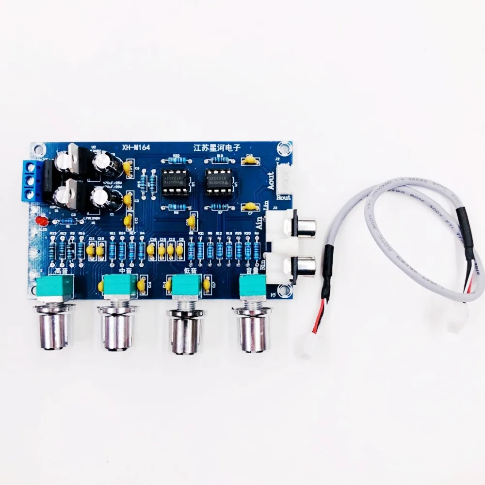 

NE5532 Amplifier Tone Preamp Board Dual channel Stereo Pre-amp Preamplifier Front Plate Power 2.0 Amplifier