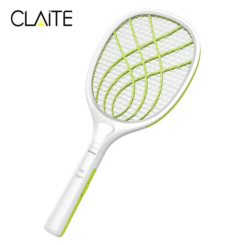 

CLAITE USB Electronic Mosquito Swatter LED Mosquito Killer Racket Anti Mosquito Fly Repellent Insects Bug Zapper for Home Use