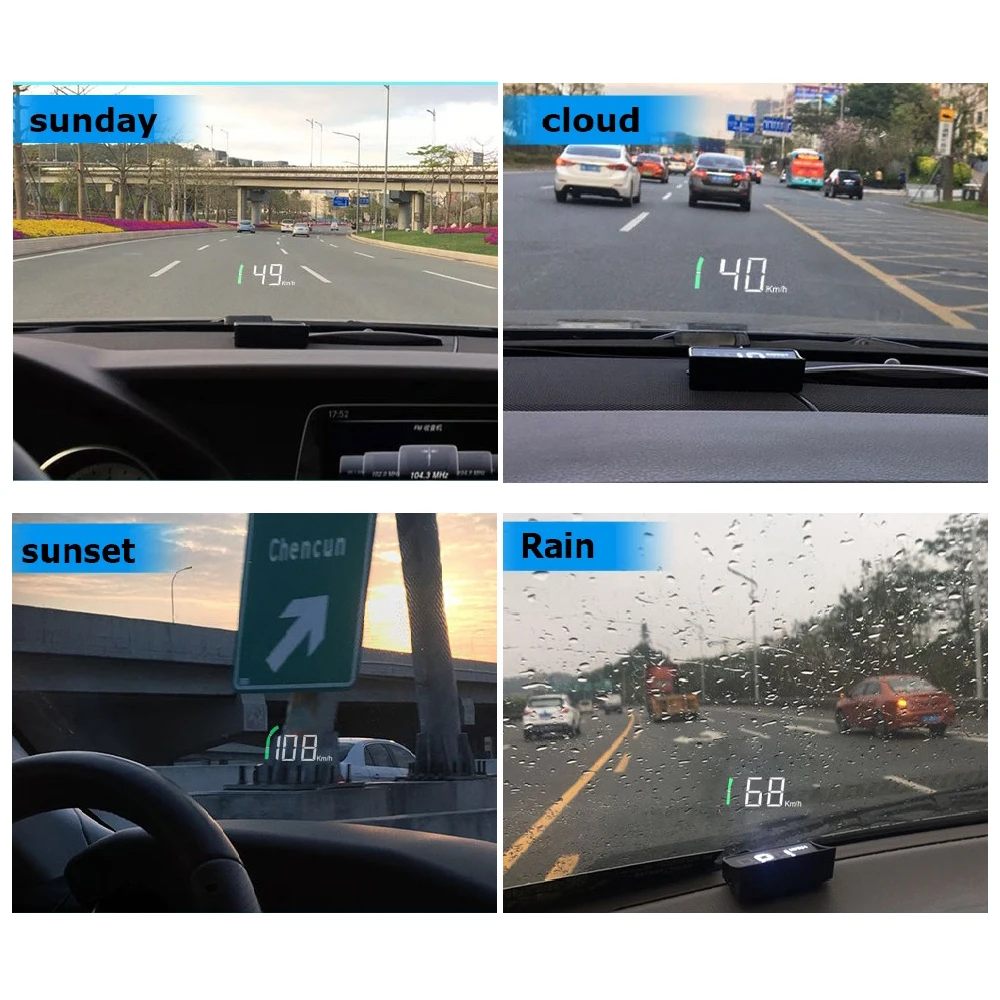 Новейшая модель HUD бортовой компьютер C200 A100S автомобильный коллиматорный Дисплей