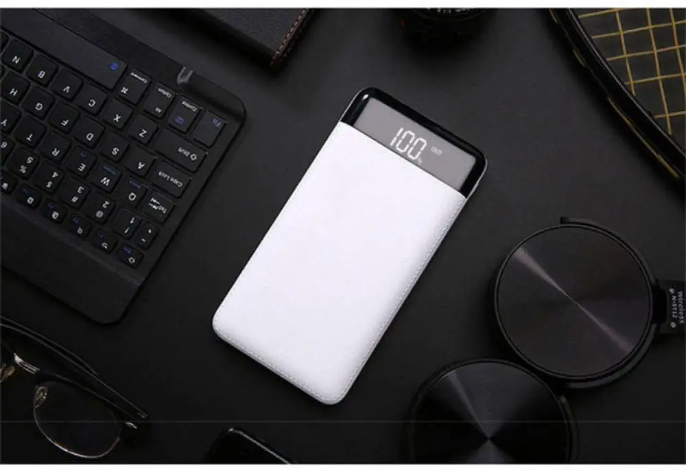 Для XIAOMI power bank 20000 мАч портативное зарядное устройство 20000 мАч Внешняя батарея с двумя портами зарядное устройство для мобильного зарядного устройства - Цвет: White