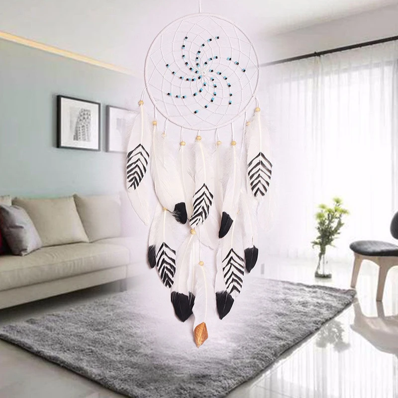 2019 new White Big Indian Hanging Dream Catcher Handmade Craft Car Wall Decoration