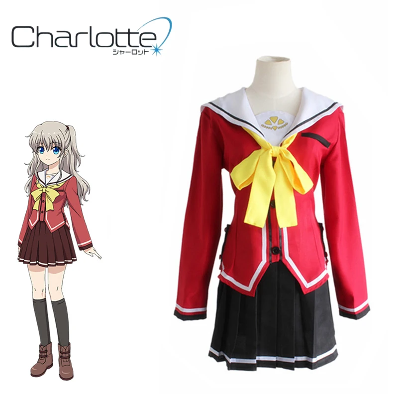 

Tomori Nao Cosplay Charlotte Costume Japanese Anime Cosplay Costume For Women Adults Fancy School Uniforms Suits