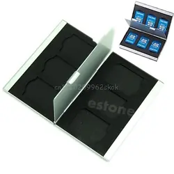 Коробка Для Хранения Чехол Держатель алюминиевый сплав флэш памяти SD карты памяти протектор # H029