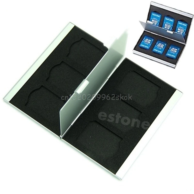 

Storage Box Case Cover Holder Aluminium alloy Flash Memory SD TF Card Protector #H029#