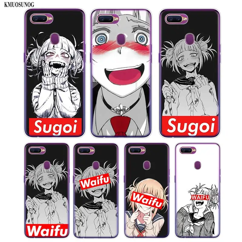 

Transparent Soft Silicone Phone Case Sugoi Senpai Anime Waifu Printing for OPPO F5 F7 A5 Realme 2 A7 R9S R15 R17 Cover