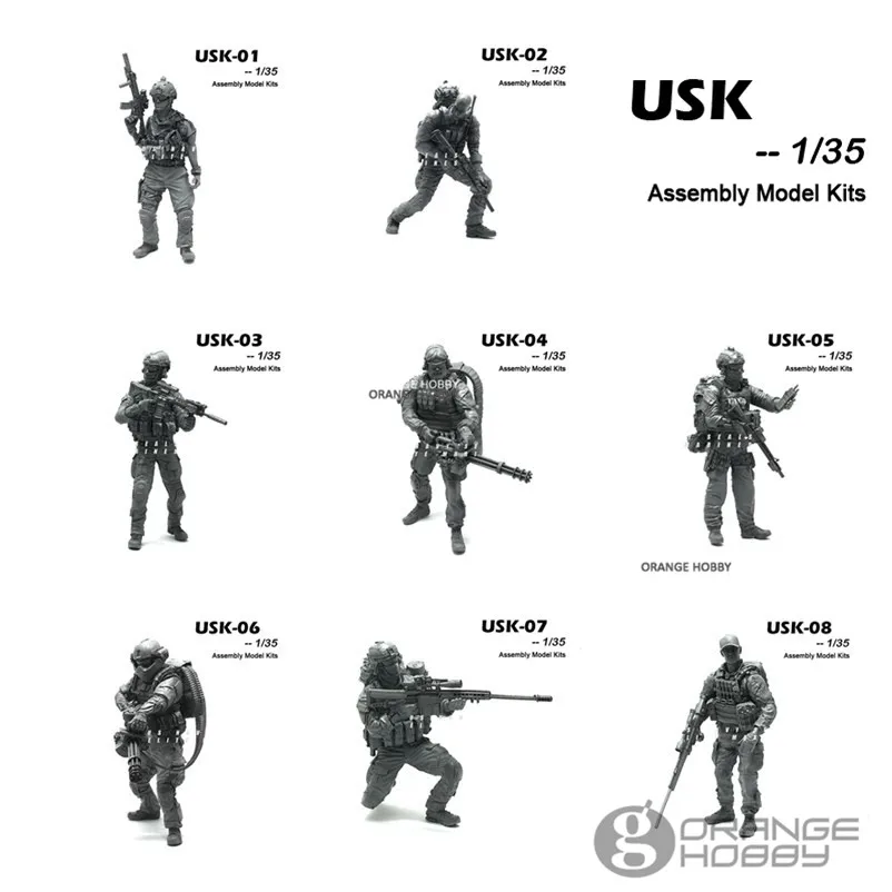 OHS YuFanModel 1/35 USK-01-08 USK серия спецназ Часть I сборка военные полимерные миниатюры Модели Строительные наборы oh