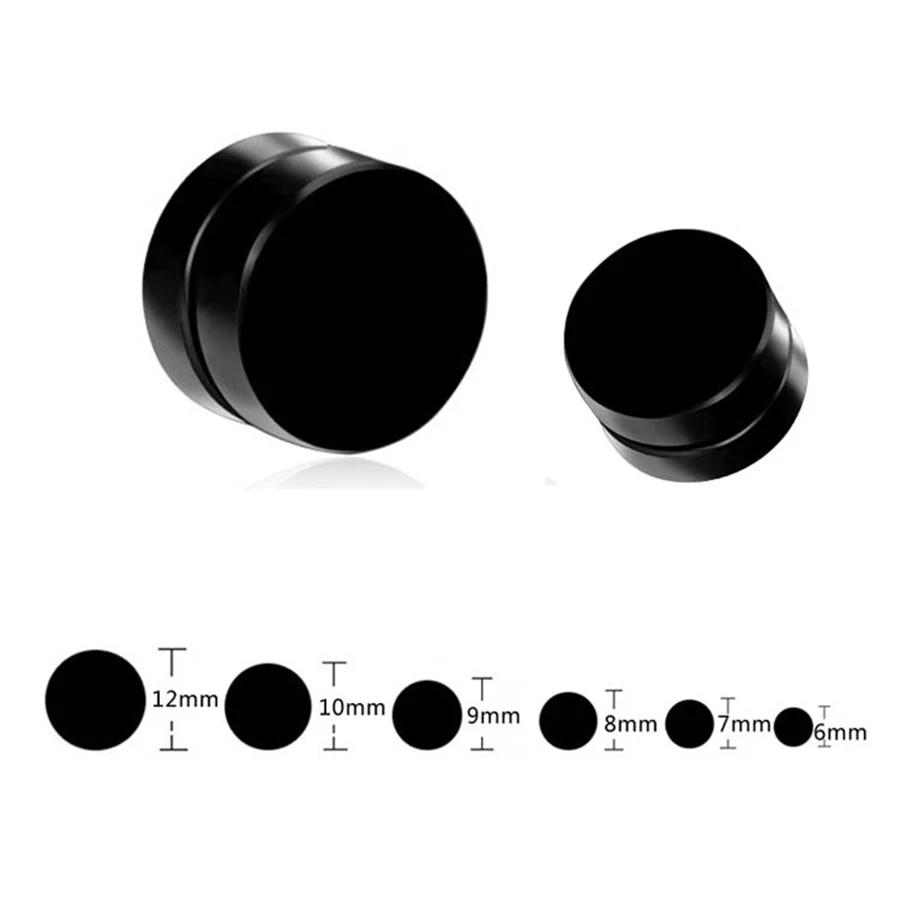 1 шт., модные, сильные магнитные, магнитные серьги-гвоздики для ушей, не пирсинг, черные серьги, поддельные серьги, подарок для бойфренда, любовника JJAL E98