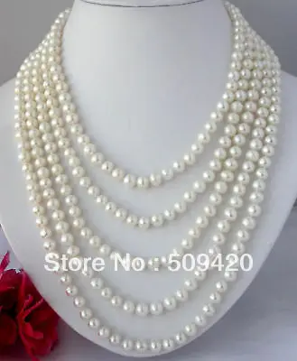 

~~ Free Shipping8-9mm white fw pearl necklace 80