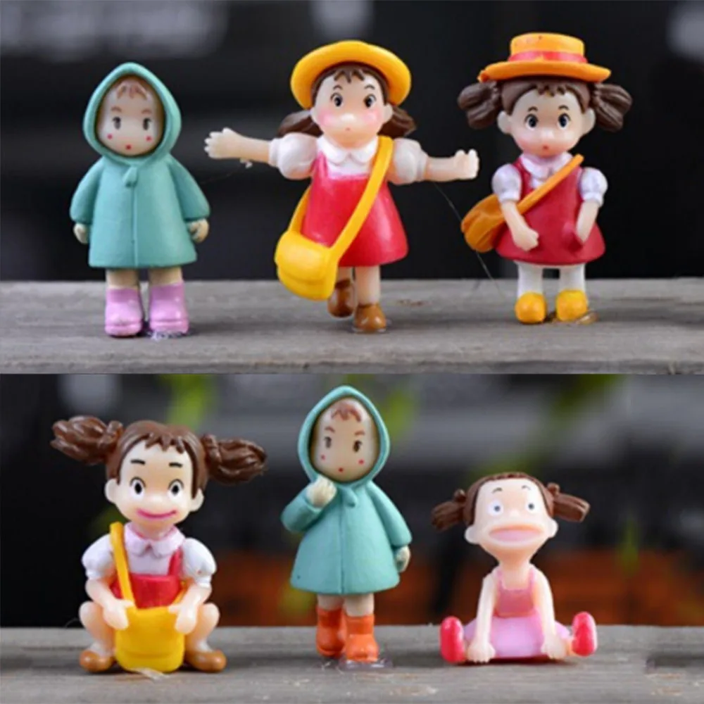 

Cute Mini Figurines Girl Crafts Toys my neighbor Totoro Hayao Miyazaki film miniature Toys japanese anime Action Toy Figures 1pc