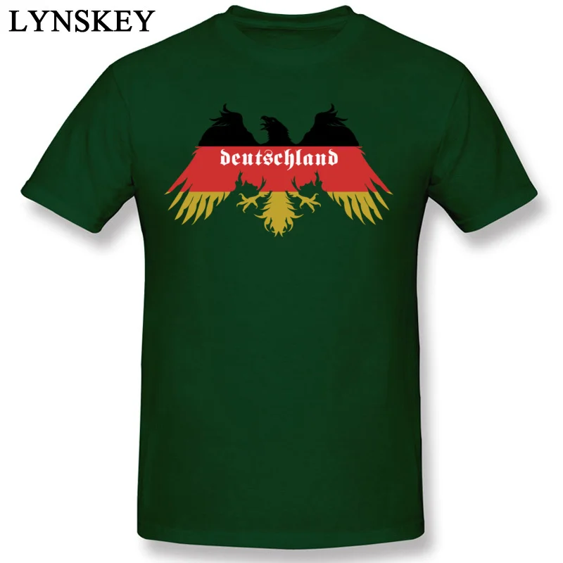 Designer Design Tops T Shirt for Men 100% Cotton Fabric Summer Fall Crewneck T-shirts Casual Sweatshirts Deutschland Flag Colors of Germany dark green