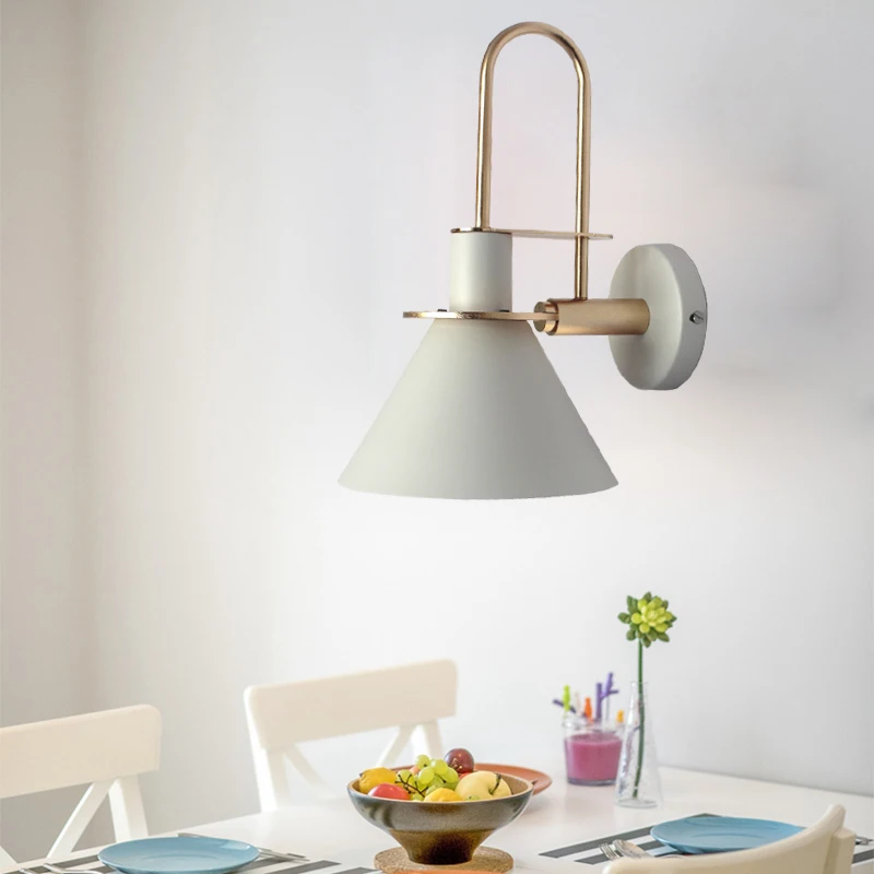 Horsten Nordic Horn Wall Lamp Macaron Sconce Modern Simple Lightings Bedside Lamps Bathroom Bar Living Room-6
