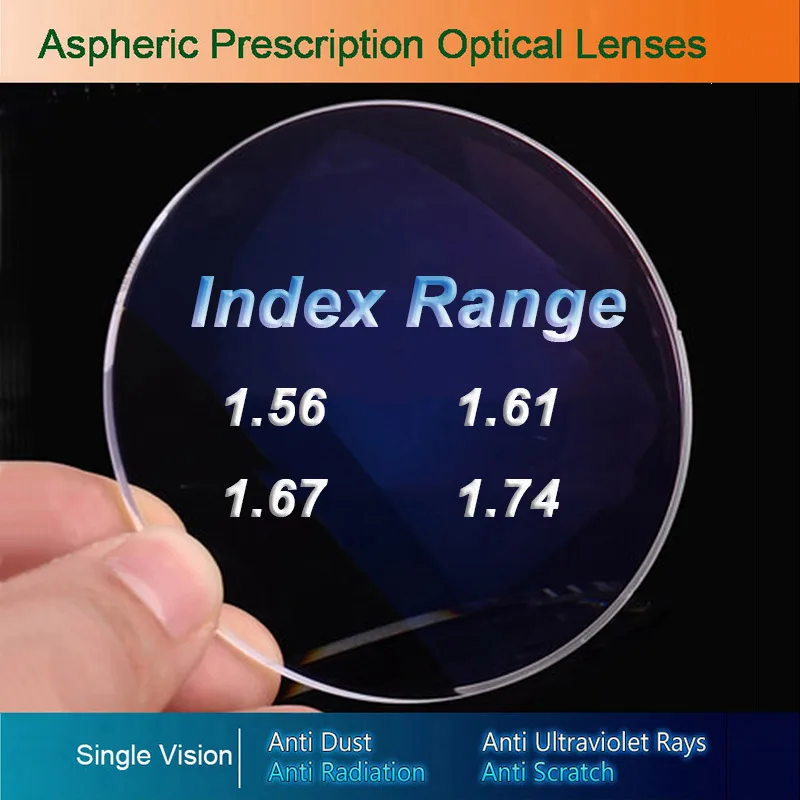 Single Vision Optical Glasses Prescription Lenses for Myopia/Hyperopia/Presbyopia Eyeglasses CR-39 Resin Lens With Coating Single Vision Optical Glasses Prescription Lenses for Myopia/Hyperopia/Presbyopia Eyeglasses CR-39 Resin Lens With Coating