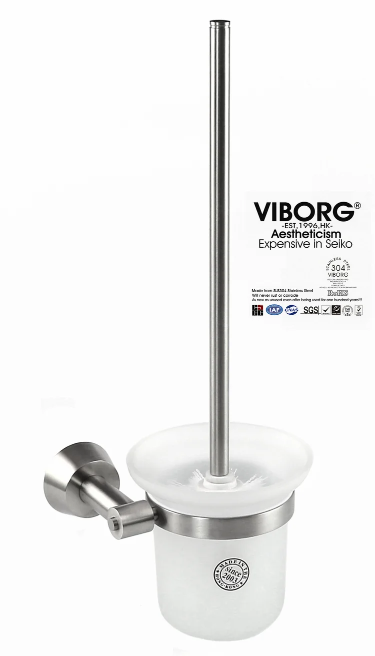 VIBORG Deluxe SUS304 туалетная щетка из нержавеющей стали с держателем держатель для