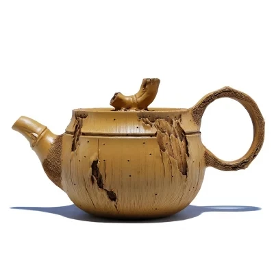 Горячо! Аутентичная чистая ручная работа, из фиолетовой глины Чай горшки соединитель в виде бамбука чайный набор из Чай горшок 230 мл для китайского кунг-фу Чай комплект Чай посуда подарок - Цвет: A