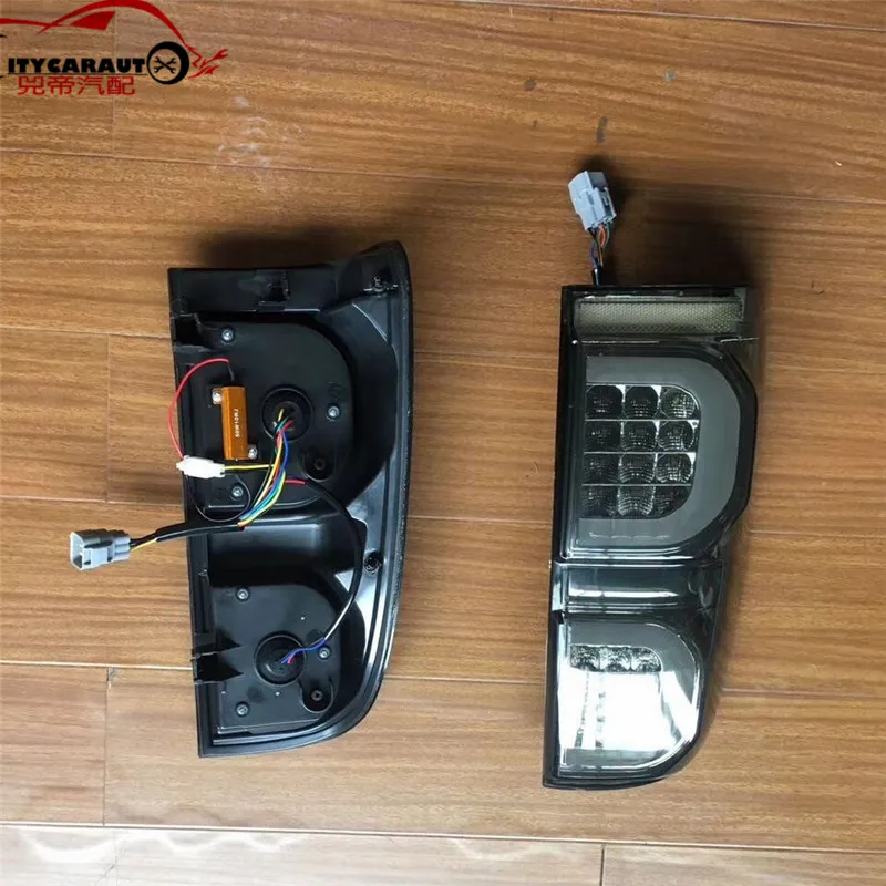  auto accessories led rear lights tail lamp fit for hilux vigo car led brake lights rear lamp black 