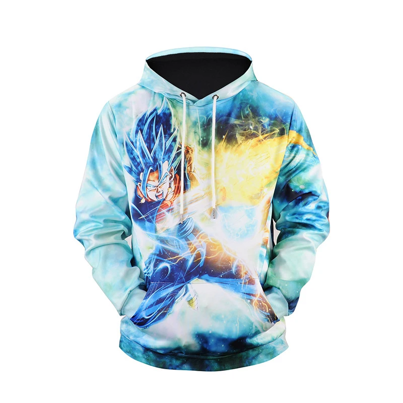 

Autumn and winter new cartoon hoodie Goku 3D printing hooded sweater large size pullover Cosplay Anime Costume Unisex