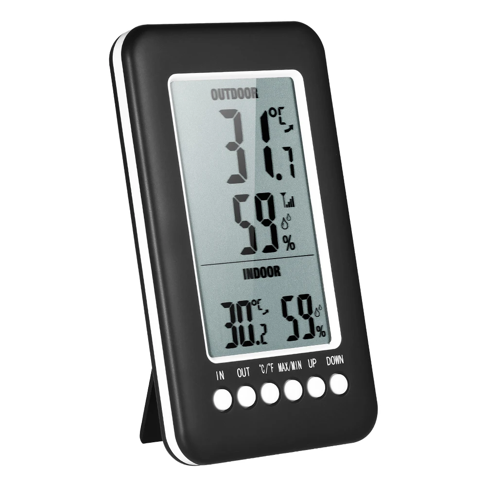 ЖК-дисплей цифровой Беспроводной Indoor/Outdoor термометр гигрометр Температура измеритель влажности с Макс минимальное значение Дисплей