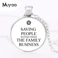 Логотип Supernatural кулон Цепочки и ожерелья людей охота вещи в Семья Бизнес Винтаж круглый Цепочки и ожерелья Для женщин, ювелирное изделие, подарок HZ1