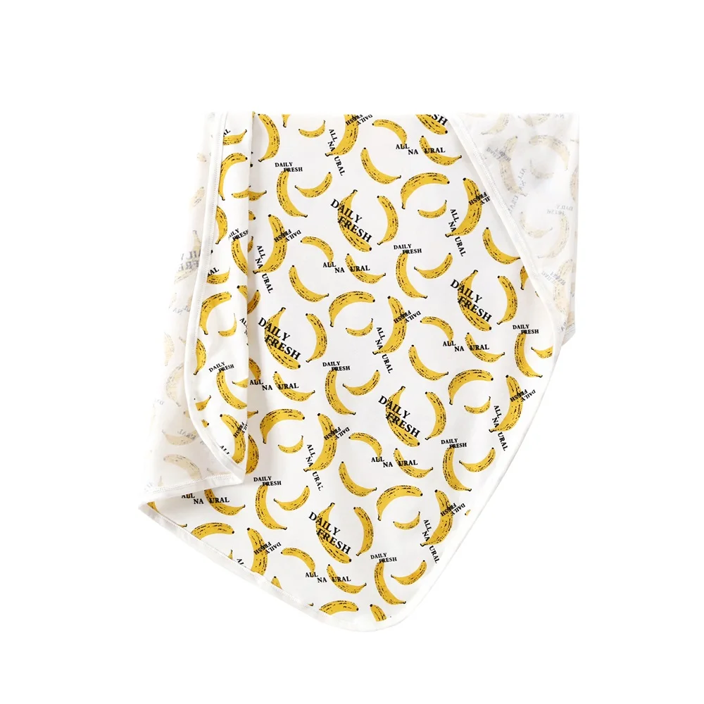 

New Newborn Baby Bed Sheet Bedding Set 55x75cm for Newborn Crib Sheets Cot Linen 100% Cotton Banana Printing Baby Blanket