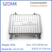 Цельный литой алюминиевый корпус усилителя IP68 водонепроницаемый герметичный корпус коробки для электроники SZOMK распределительная коробка для наружного чехол