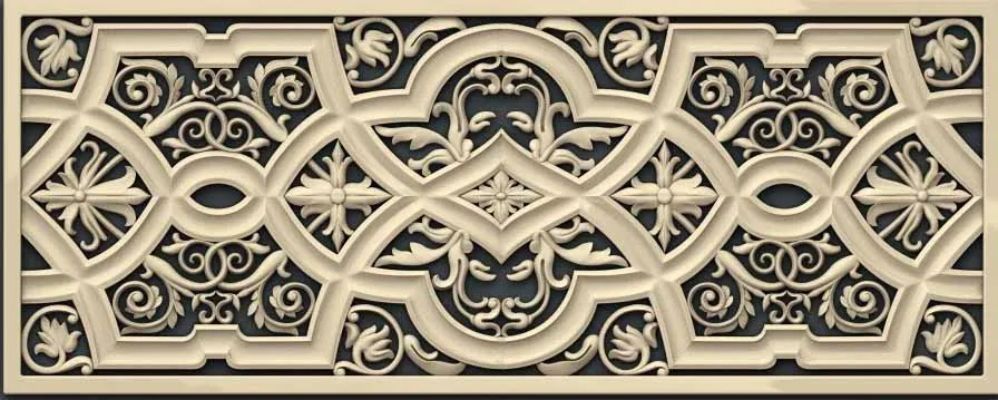 

decorative frame furniture part decoration 3D model STL relief CNC carving engraving artcam aspire P10