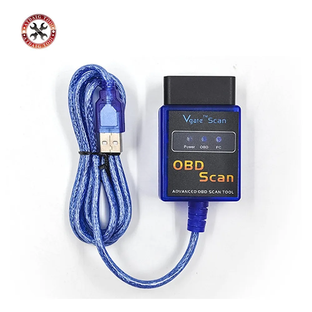 2020 Vgate сканер USB ELM327 OBD2 OBD 2 интерфейсный кабель автомобильный ECU диагностический