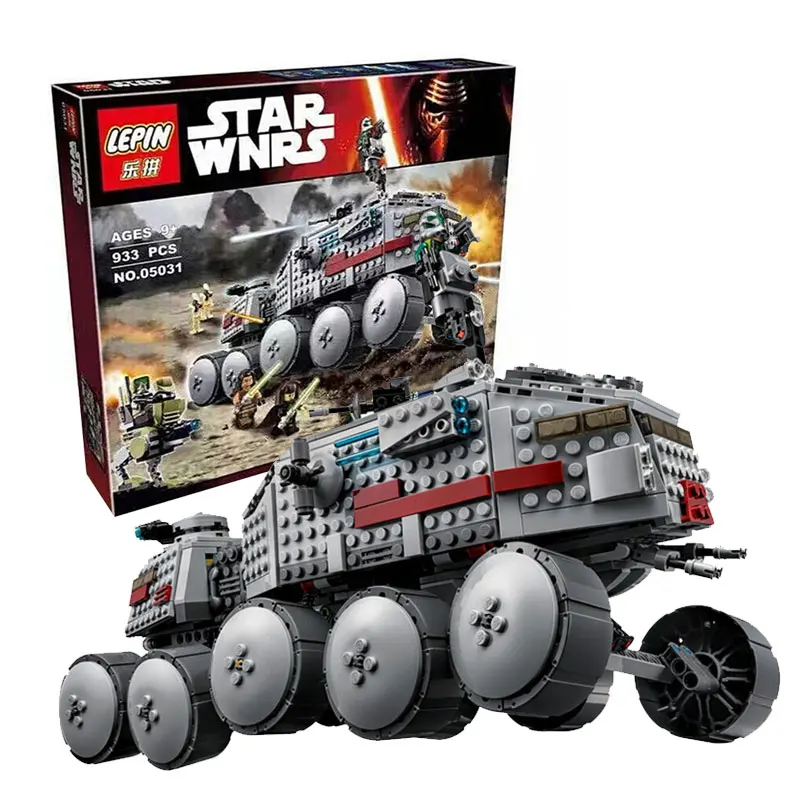 ФОТО 933Pcs LEPIN 05031 Star Wars Clone Turbo Tank 75151 Building Blocks Compatible with 75151 STAR WARS Toy 05031 Boys Toys Gift