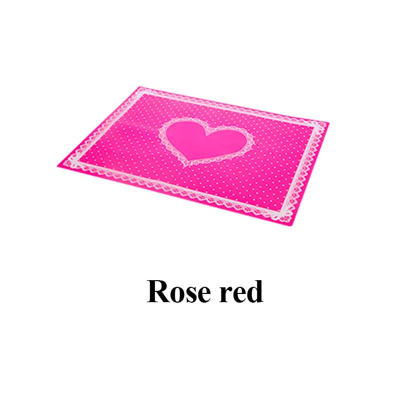 Rose red Силиконовая подушка, подушка для запястья, подставка для рук, Маникюрный Стол, держатель для рук, подставки для рук, моющийся коврик, складной коврик для маникюра, салонные инструменты - Цвет: Rose red