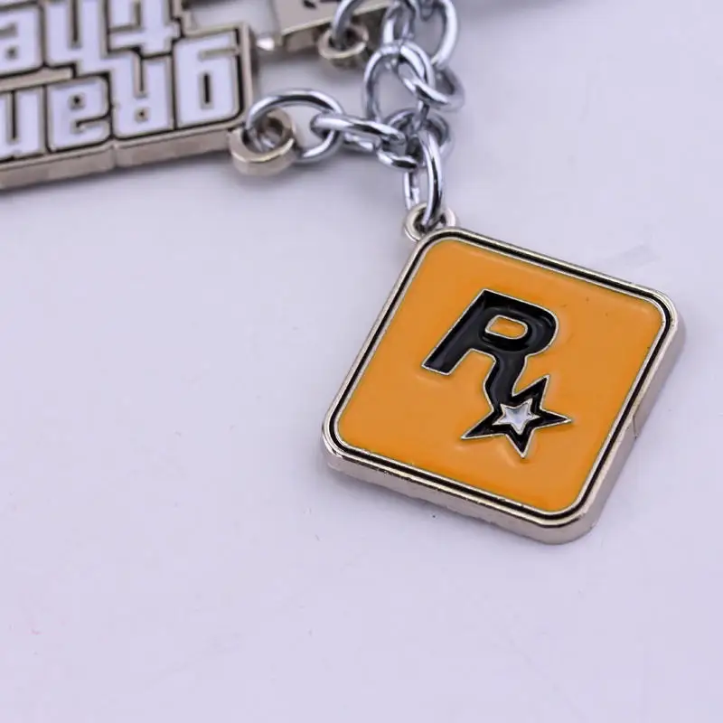 PS4 GTA 5 брелок с рисунком из игры Горячая распродажа! Grand Theft Auto 5 брелок для фанатов Xbox PC Rockstar брелок держатель 4,5 см ювелирные изделия Llaveros