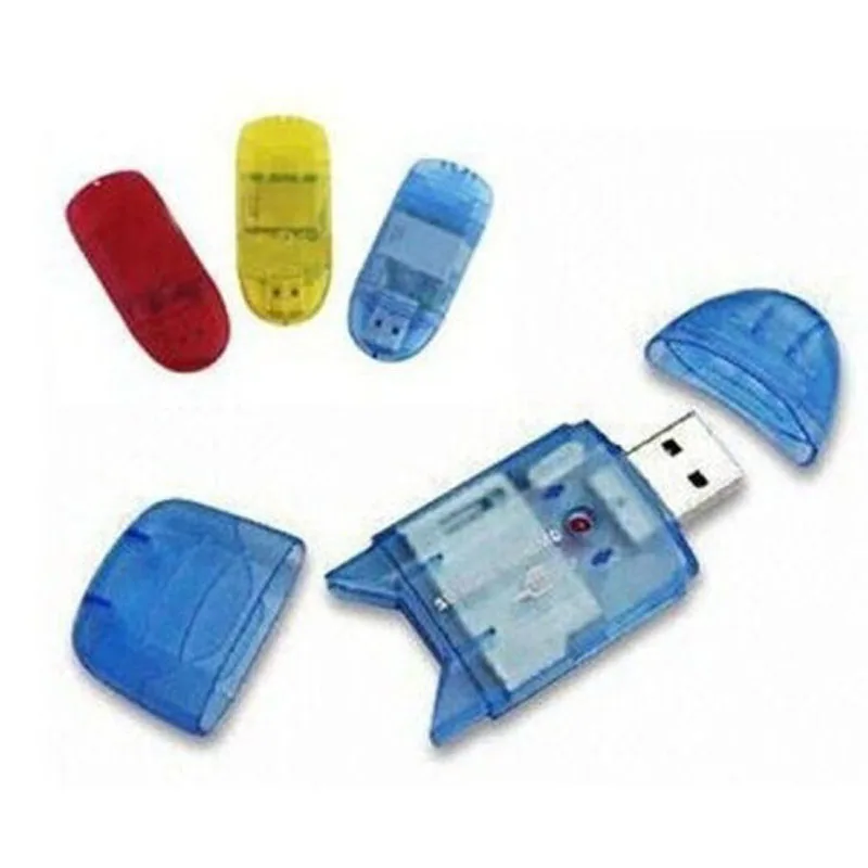 Lot 10pcs All in 1 USB 2.0 SD SDHC MMC RS-MMC Multi Memory Card Reader Adapter Connector | Электроника