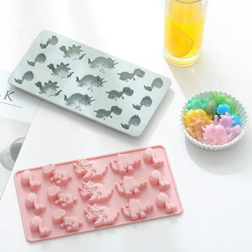 

silicone cake mold dinosaur chocolate mould ice cube diy jelly molds baking tool