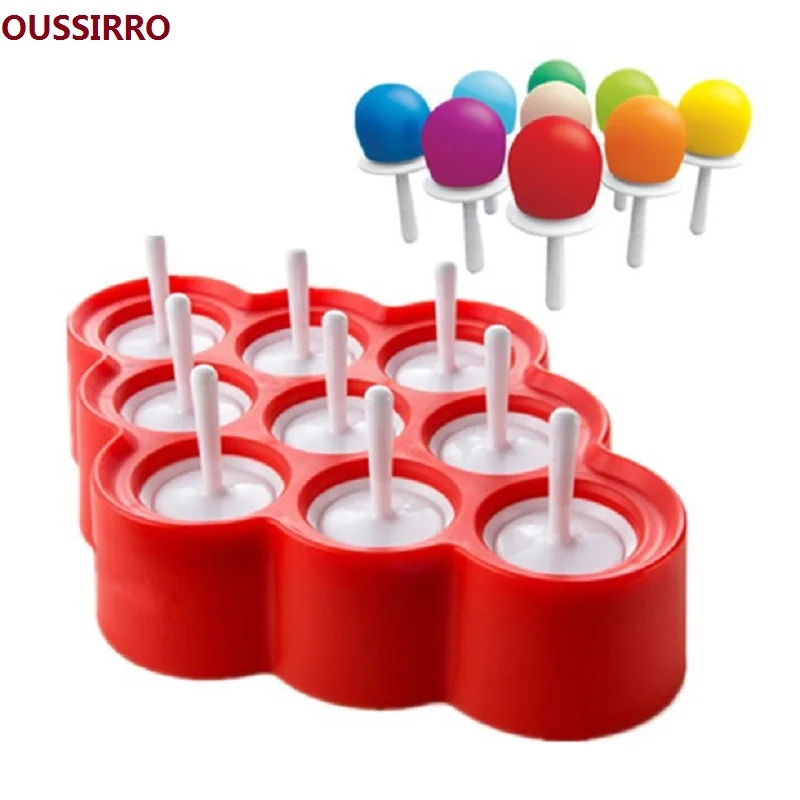 Cute Silicone Mini Ice Pops Mold Ice Cream Ball Lolly Maker Popsicle