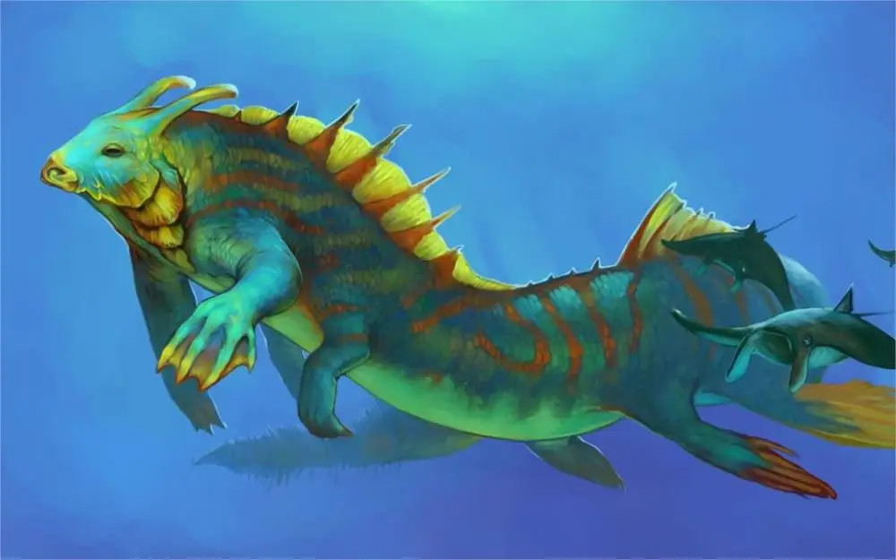 Ikan rakasa monster makhluk makhluk fantasi dinosaurus  