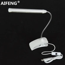 AIFENG usb светодиодная лампа, лампа для книг, питание от usb dc 5 в 1a/2a, лампа для чтения, usb светодиодный светильник, лампа для компьютера с зажимом