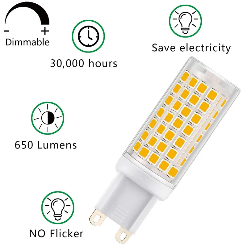 Dimmable G9 7 Вт Светодиодный светильник для дома 60 Вт галогенная лампа замена G9 Bi Pin база люстры ванная комната потолочные светильники