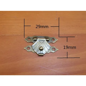 

Antique Metal Jewelry Box Padlock Hasp Locked,Bronze Flower Wooden Wine Gift Box Handbag Buckle Hardware,29*19mm,40Sets