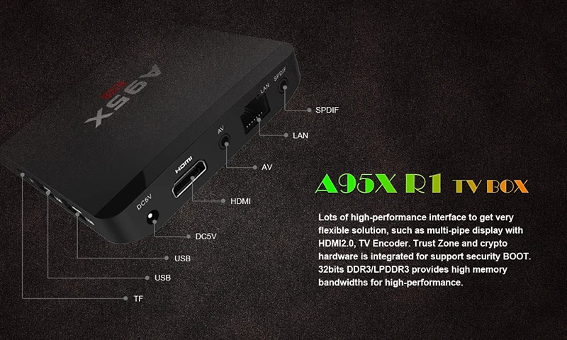 A95X R1 Android 6.0 Smart TV Box Rockchip RK3229 Quad-core 1GB 8GB HDMI2.0 4K2K HD 2.4G Wifi A95x Nexbox Streaming Media Player 