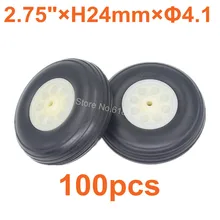 100pcs lot 2 75 inch 70mm Quality Rubber Tail Wheels Nylon Hub Thickness 24mm Axle hole
